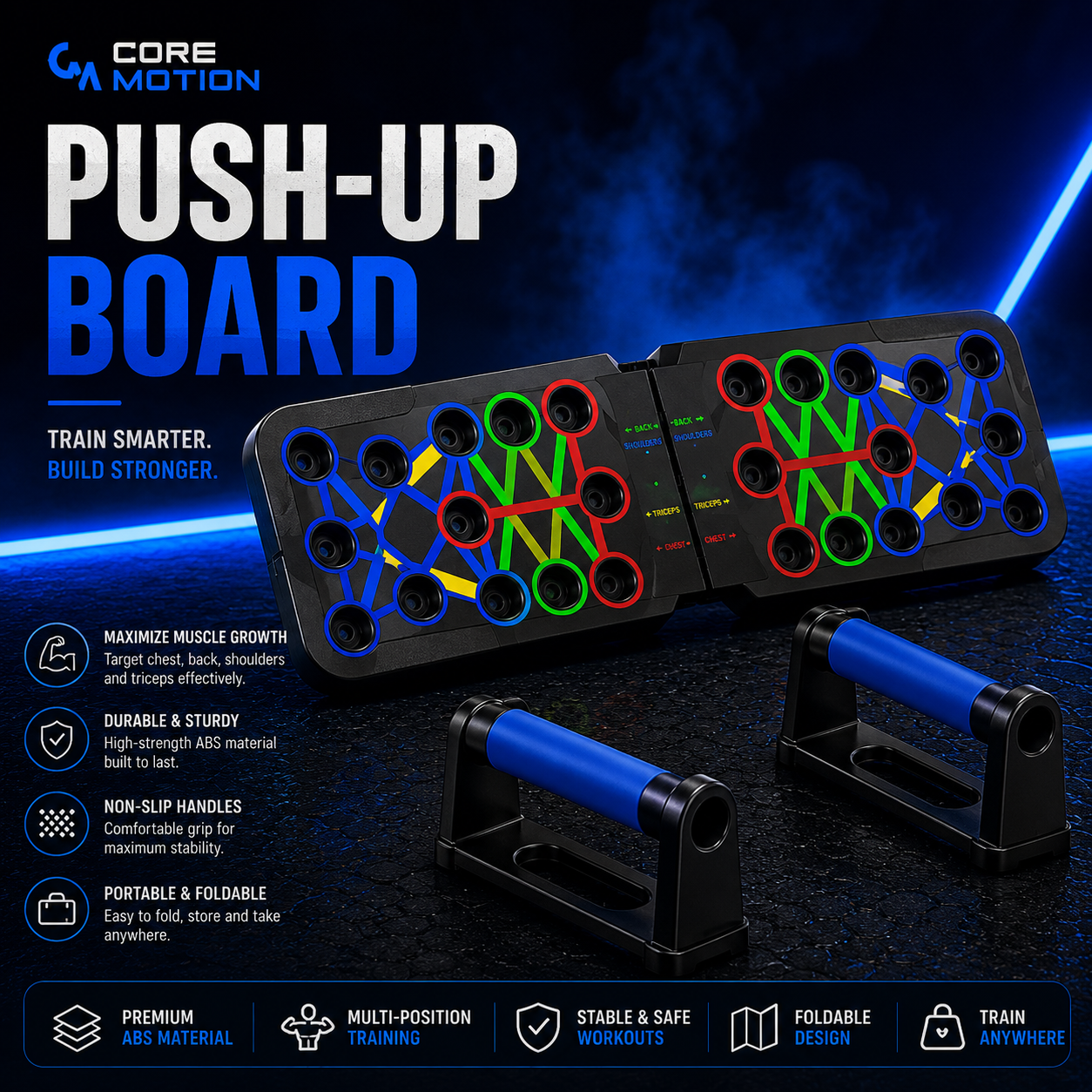 Core Motion Counting Push-Up Board