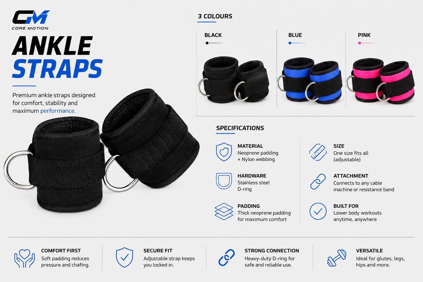 Core Motion Ankle Straps